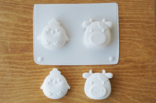 小雞及乳牛模具 Chick & Cow Plastic Moulds