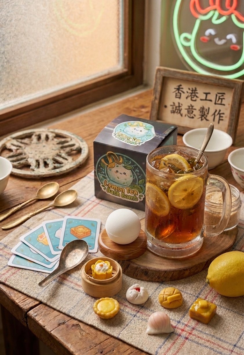 港味之浴球 Hong Kong Bath Bomb | 檸檬茶香浴球盲盒 Lemon Tea Bath Bomb Blind Boxes